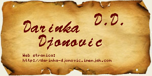 Darinka Đonović vizit kartica